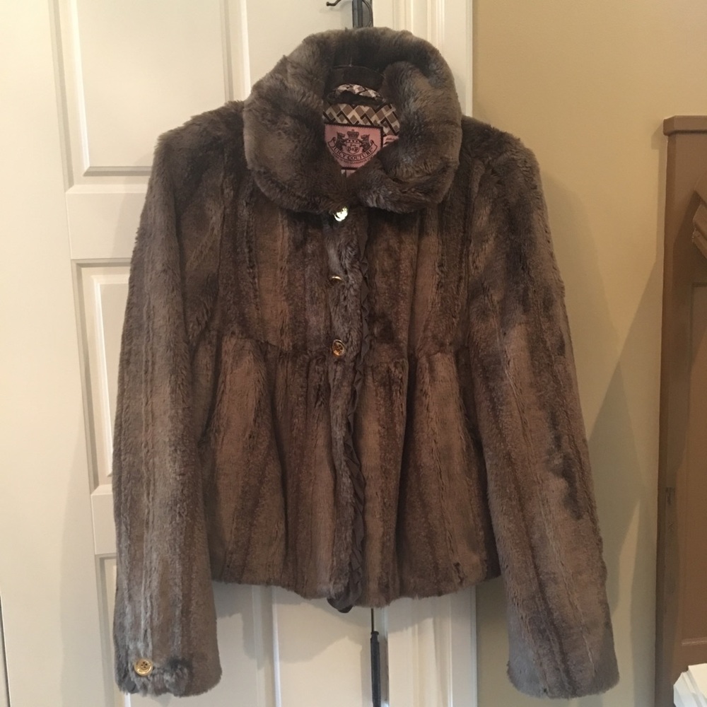 Juicy Couture faux fur short coat